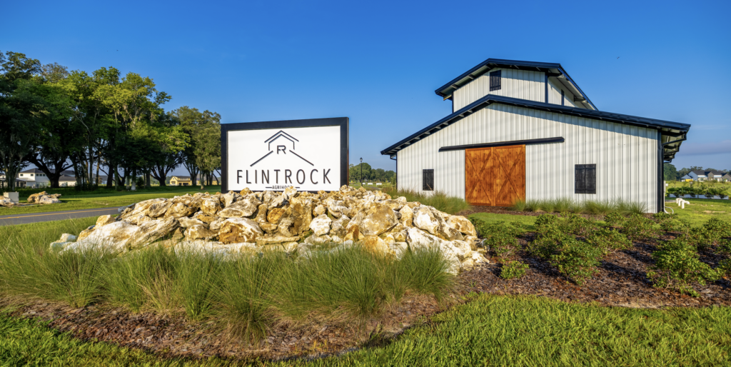 Flint Rock Agrihood Community barn entrance